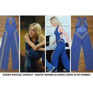 Vintage 70s Outrageous Halter Denim Jumpsuit XS/S